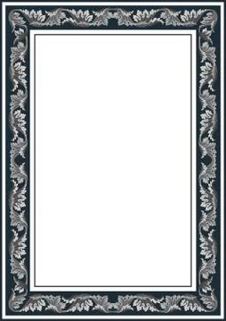 Vintage floral frame. vector. high detail. Illustrazione stock
