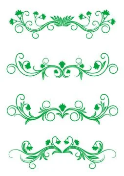 Vintage floral frames Illustrazione stock