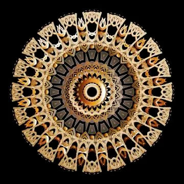 Vintage floral mandala pattern. Vector ornamental background. Tribal, ethnic  Stock Illustration