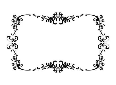 Vintage floral pattern frame Illustrazione stock