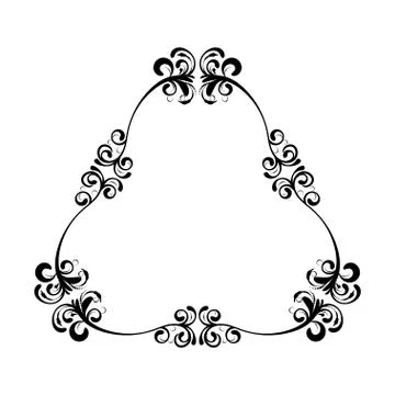 Vintage floral pattern frame Illustrazione stock