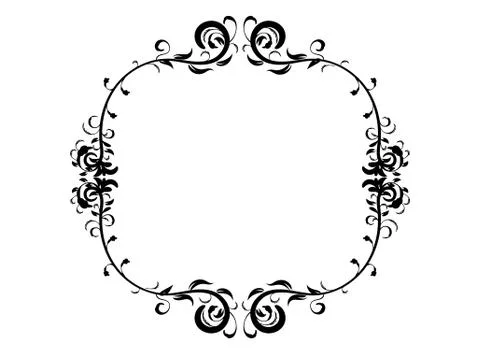 Vintage floral pattern frame Stock Illustration