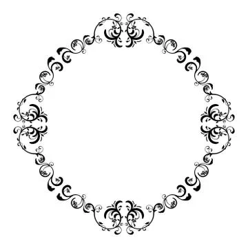 Vintage floral pattern frame Stock Illustration