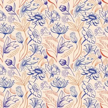 Vintage floral pattern Stock Illustration
