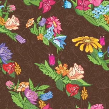 Vintage floral pattern Stock Illustration