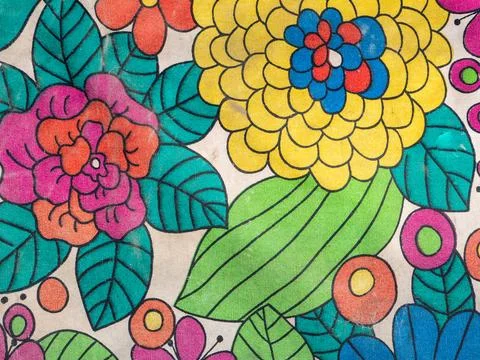 Vintage Floral Pattern Wallpaper Texture Background Art 스톡 일러스트