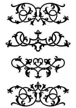 Vintage floral patterns and elements 库存插图