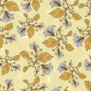 Vintage floral pattern.Vector illustration. Stock Illustration