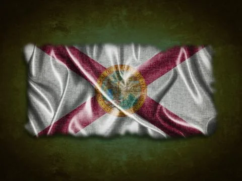 Vintage florida flag. Stock Illustration