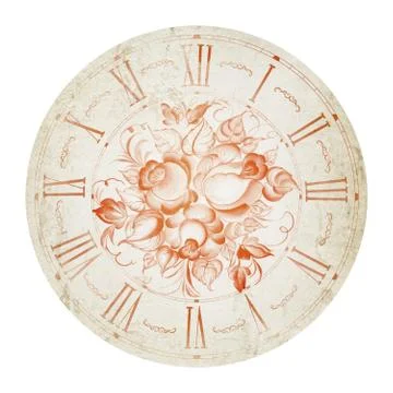 Vintage flower clock Stock-Illustration