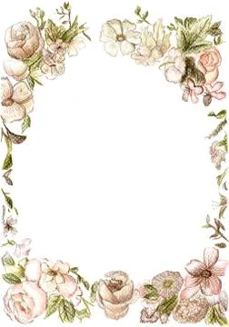 Vintage flower frame Stock Illustration