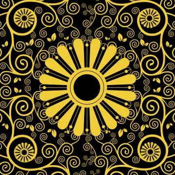 Vintage flower pattern design Stock Illustration