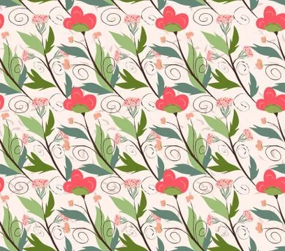 Vintage flower pattern Stock Illustration