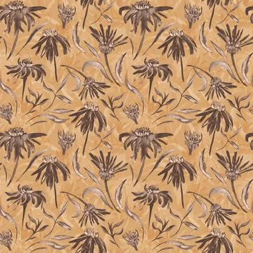 Vintage flower pattern Illustrazione stock