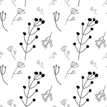 Vintage flower seamless vector pattern on background Stock Illustration