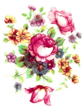 Vintage flowers pattern Stock Photos