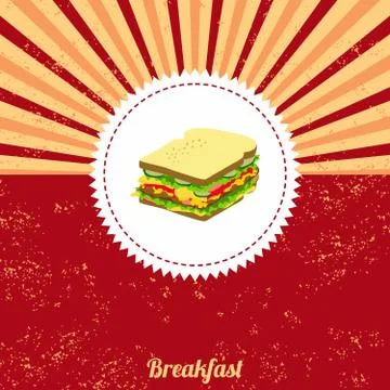 Vintage food theme Illustrazione stock