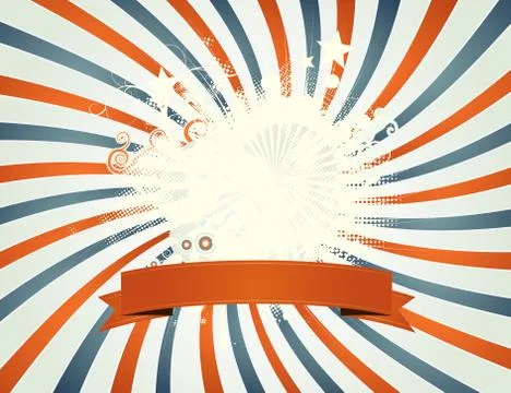 Vintage Fourth Of July Patchwork Stock Illustration