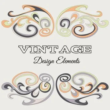 Vintage frame with abstract branches. Stock Illustration