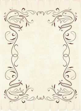 Vintage frame on aged background. 스톡 일러스트