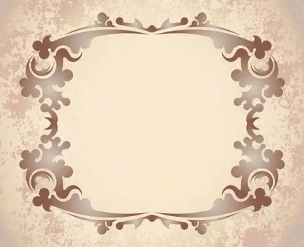 Vintage frame on aged background. Stock-Illustration