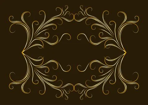 Vintage frame on aged background. 库存插图