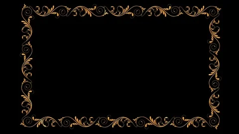 Vintage frame. Alpha matte Stock Footage 73797034