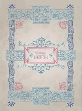 Vintage frame background, vector illustration Illustrazione stock