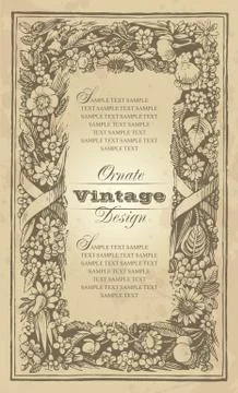 Vintage frame background, vector illustration Illustrazione stock
