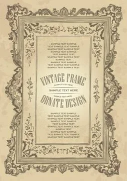 Vintage frame background, vector illustration イラスト素材
