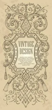 Vintage frame background, vector illustration Illustrazione stock