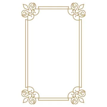 Vintage frame border. Decorative frames. Border for greeting card or other de Stock Illustration