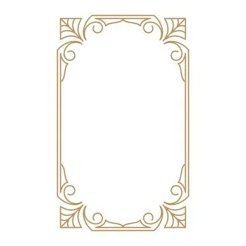 Vintage frame border. Decorative frames. Border for greeting card or other de Stock Illustration