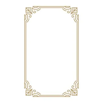 Vintage frame border. Decorative frames. Border for greeting card or other de Stock Illustration