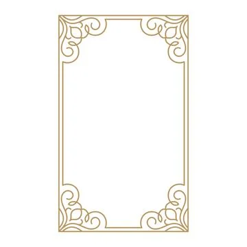 Vintage frame border. Decorative frames. Border for greeting card or other de Stock Illustration