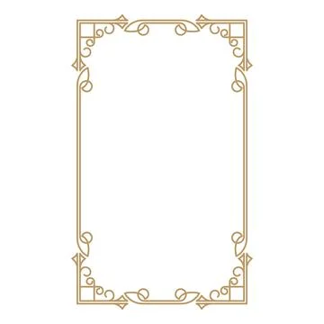 Vintage frame border. Decorative frames. Border for greeting card or other de Stock Illustration