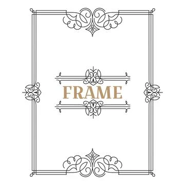 Vintage frame border. Decorative frames. Border for greeting card or other de 스톡 일러스트