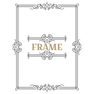 Vintage frame border. Decorative frames. Border for greeting card or other de Stock Illustration