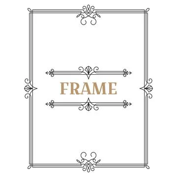 Vintage frame border. Decorative frames. Border for greeting card or other de Illustrazione stock