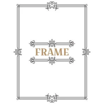 Vintage frame border. Decorative frames. Border for greeting card or other de Stock Illustration
