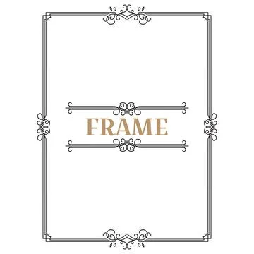 Vintage frame border. Decorative frames. Border for greeting card or other de Stock Illustration