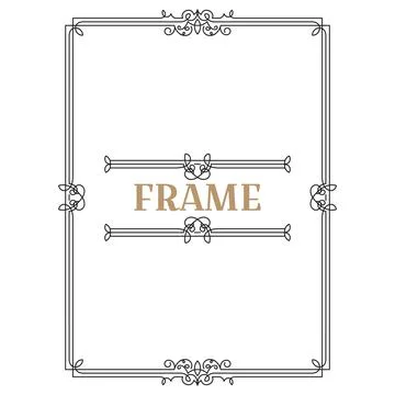 Vintage frame border. Decorative frames. Border for greeting card or other de Illustrazione stock