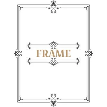 Vintage frame border. Decorative frames. Border for greeting card or other de Stock Illustration