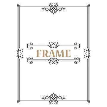 Vintage frame border. Decorative frames. Border for greeting card or other de Stock Illustration