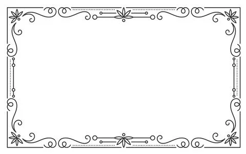 Vintage frame border divider separator black line Stock Illustration