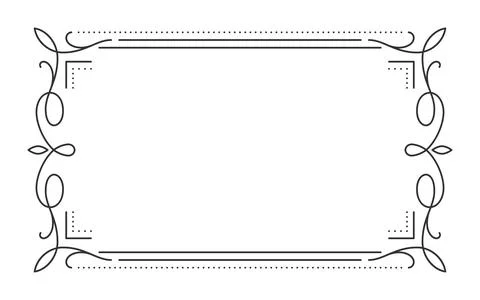 Vintage frame border divider separator black line Stock Illustration