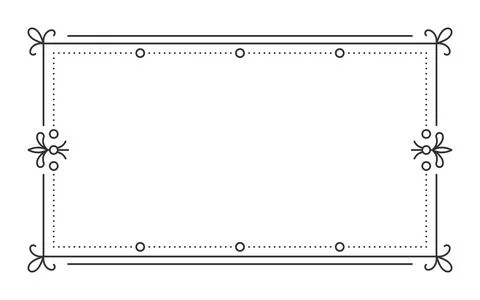 Vintage frame border divider separator black line Stock Illustration