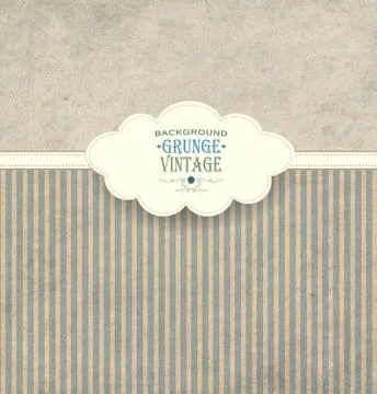 Vintage Frame With Cloud Illustrazione stock