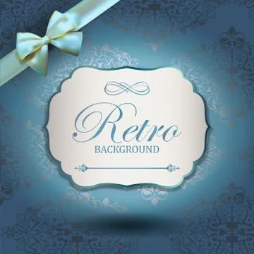 Vintage Frame with damask lace pattern. Stock Illustration