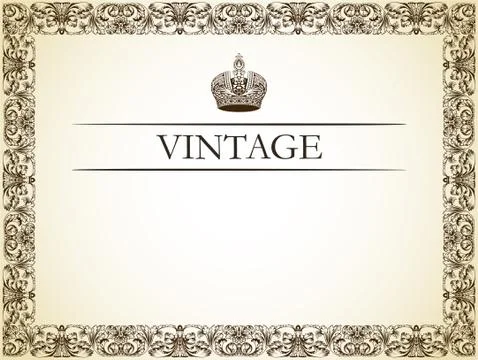 Vintage frame decor Stock Illustration
